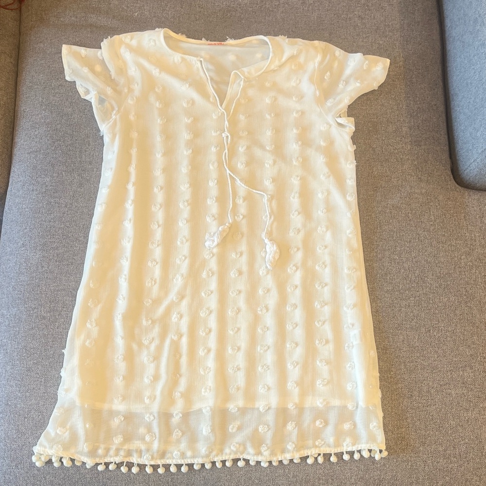 White Textured Swim Cover